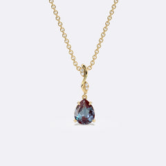 Alexandrite Juniper Pear Necklace