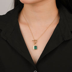 Malachite OT Lock Necklace