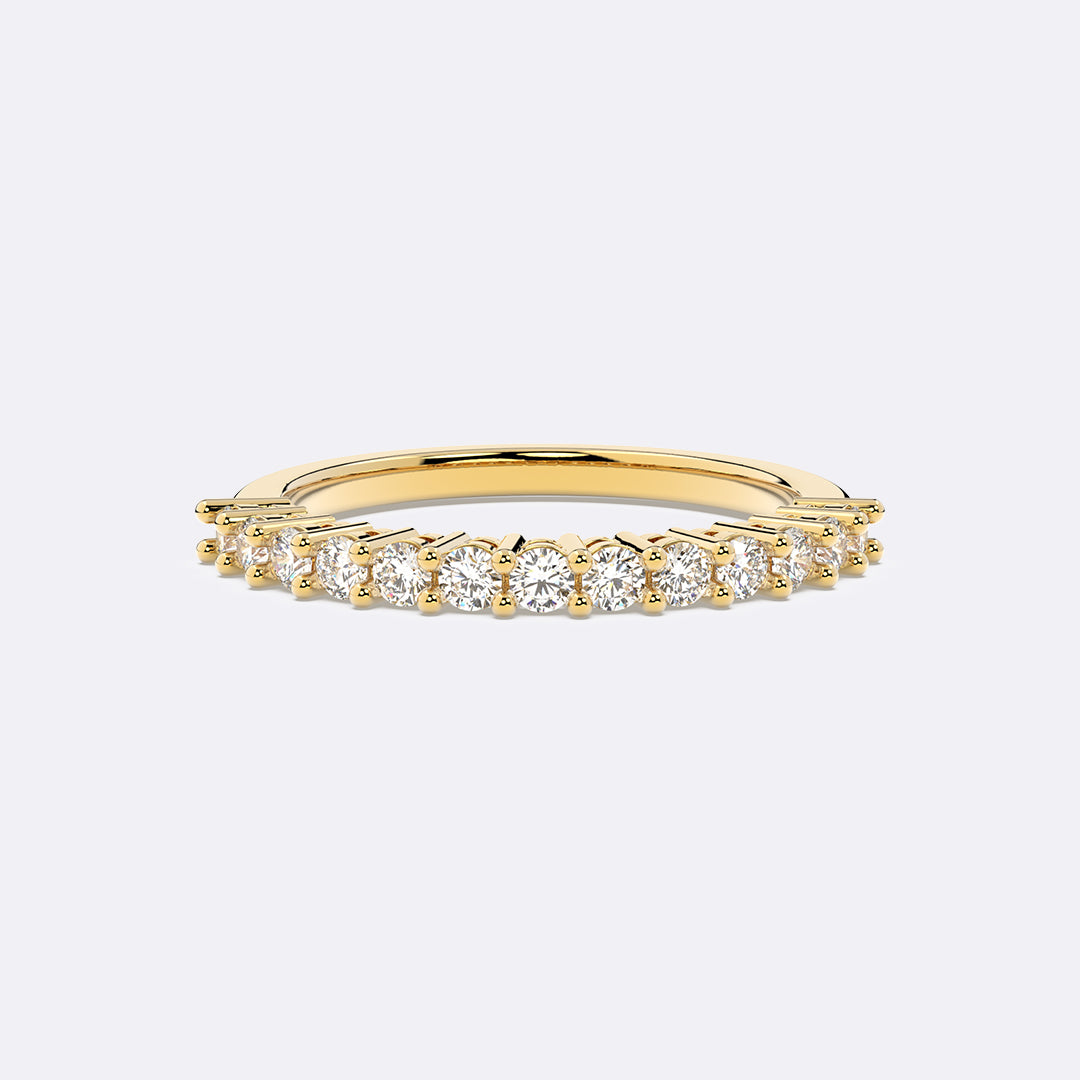 Chloe Channel Set Moissanite Curved Band