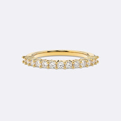 Chloe Channel Set Moissanite Curved Band