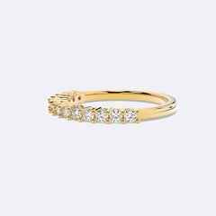 Chloe Channel Set Moissanite Curved Band