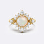 Opal Arc Moon Halo Round Ring